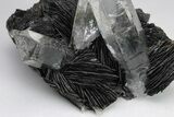 Quartz Crystals On Sparkling Bladed Hematite - Lechang Mine #225999-3